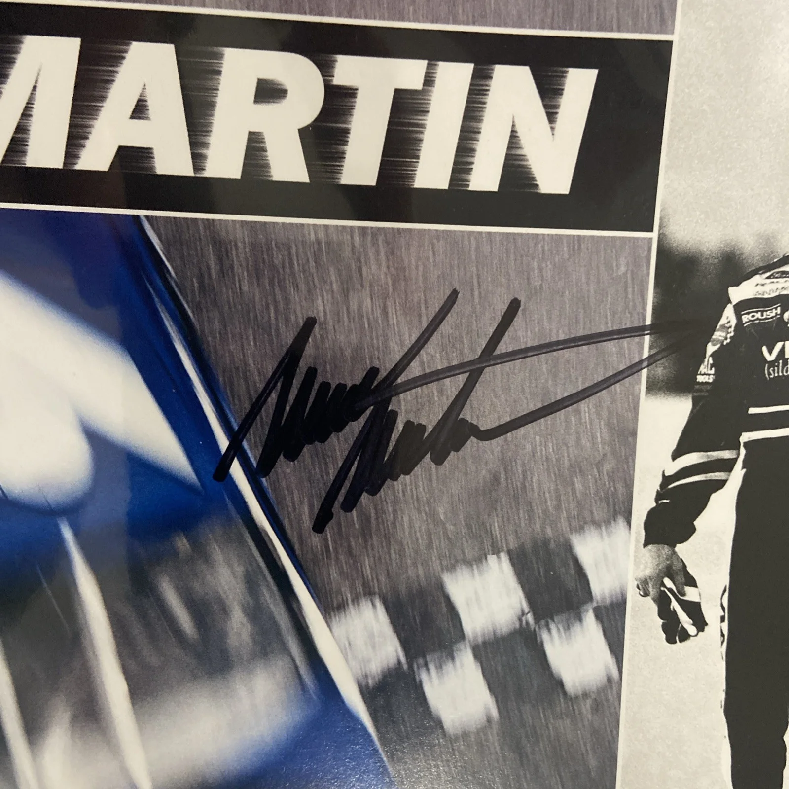 Mark Martin Signed 8x10 color Photo NASCAR Viagra #6 racing, image 2