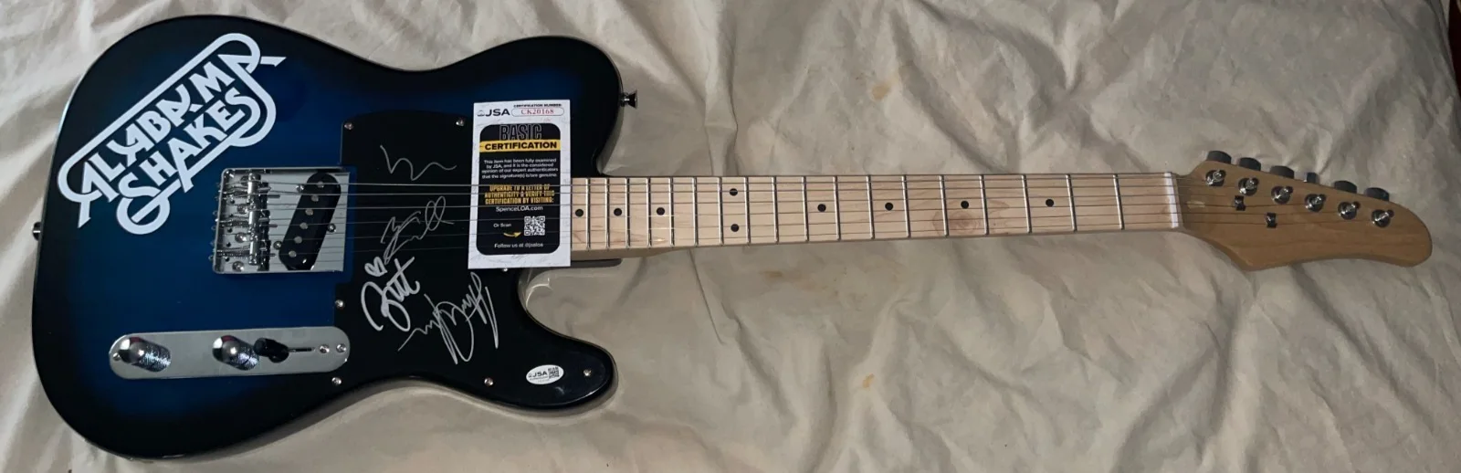 Alabama Shakes Complete Original Group Autographed Signed Electric Guitar JSA, image 2