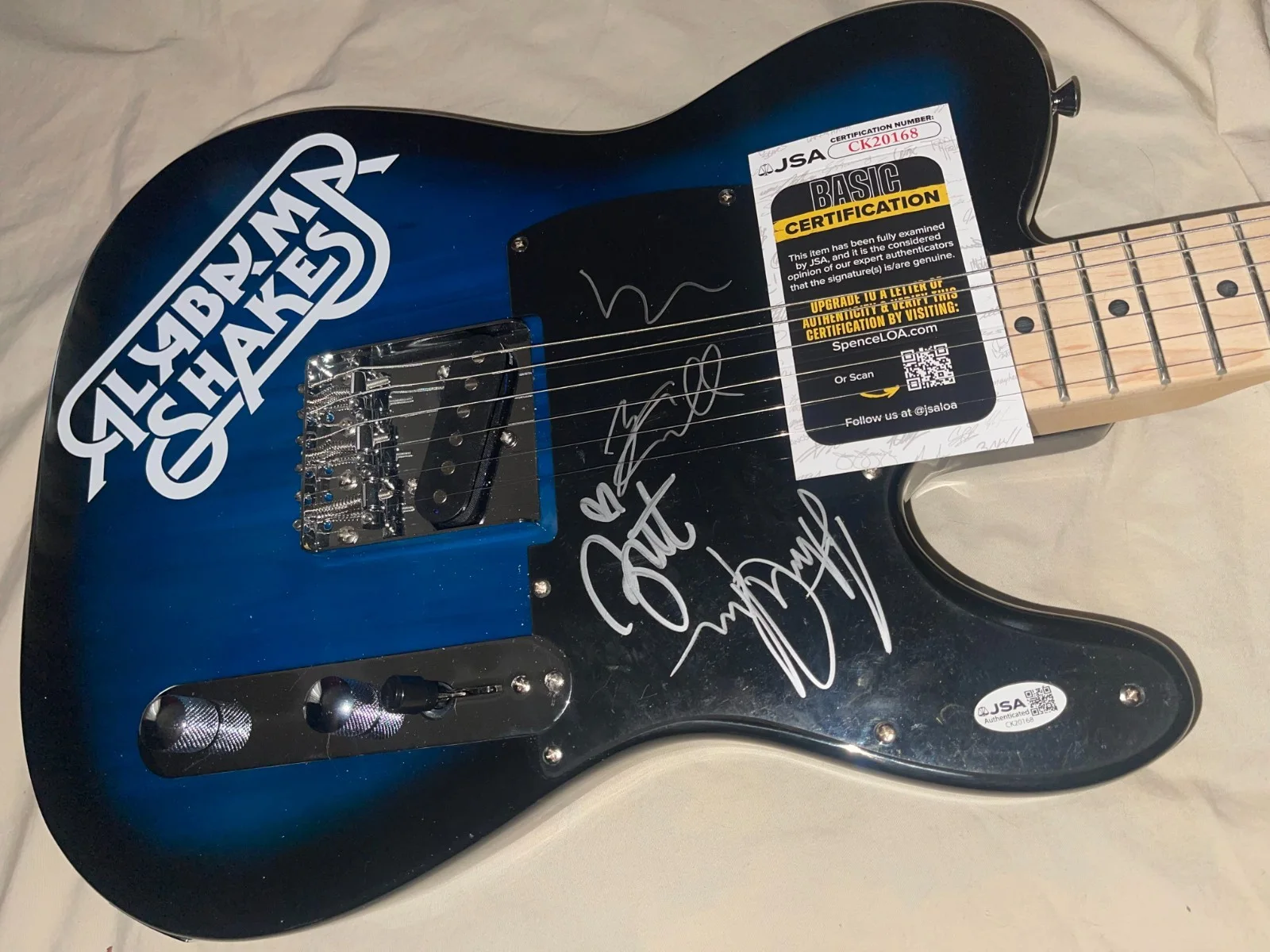 Alabama Shakes Complete Original Group Autographed Signed Electric Guitar JSA, image 3