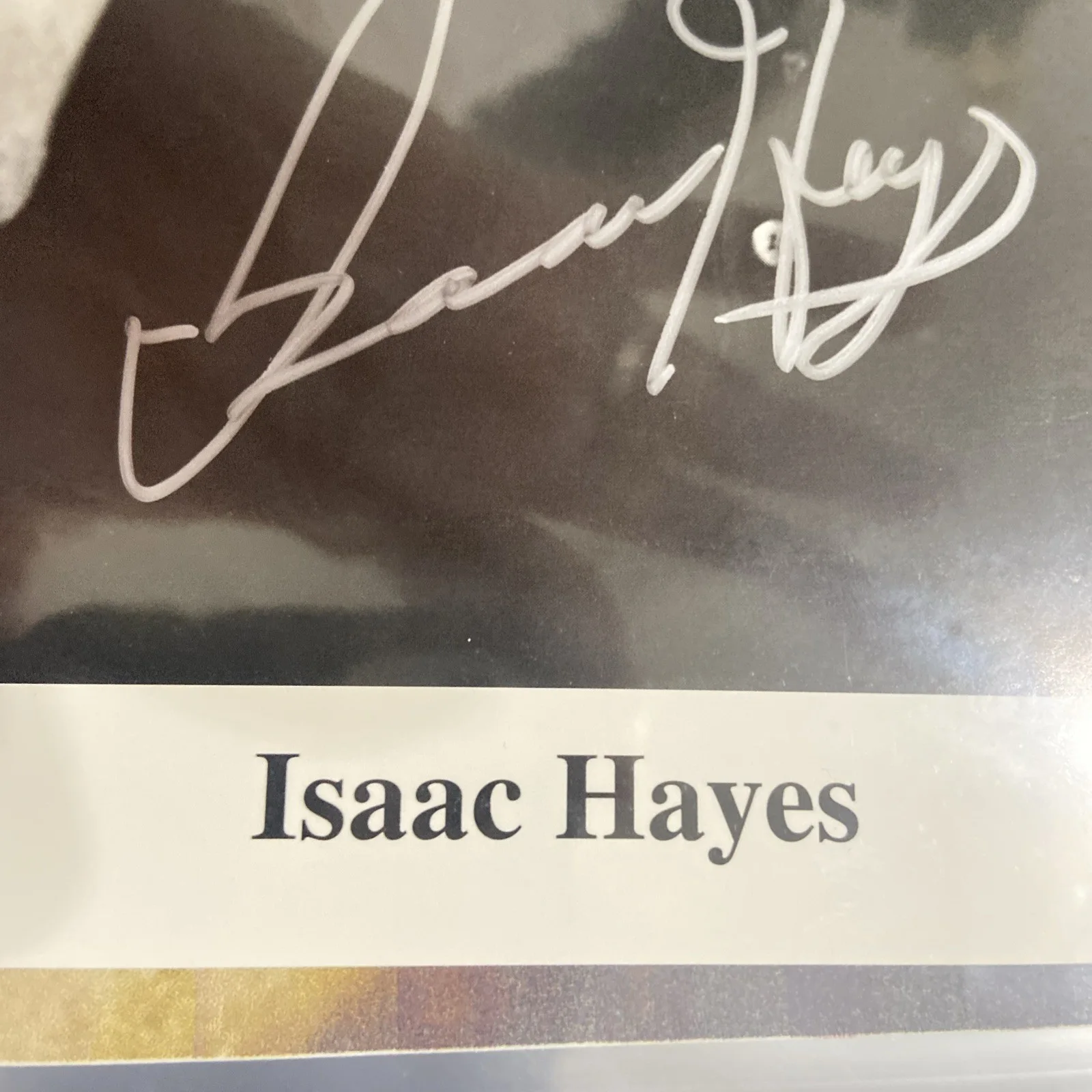 Isaac Hayes — Isaac Hayes Signed 8x10 b&w Photo Autograph South Park Singer RIP, image 3