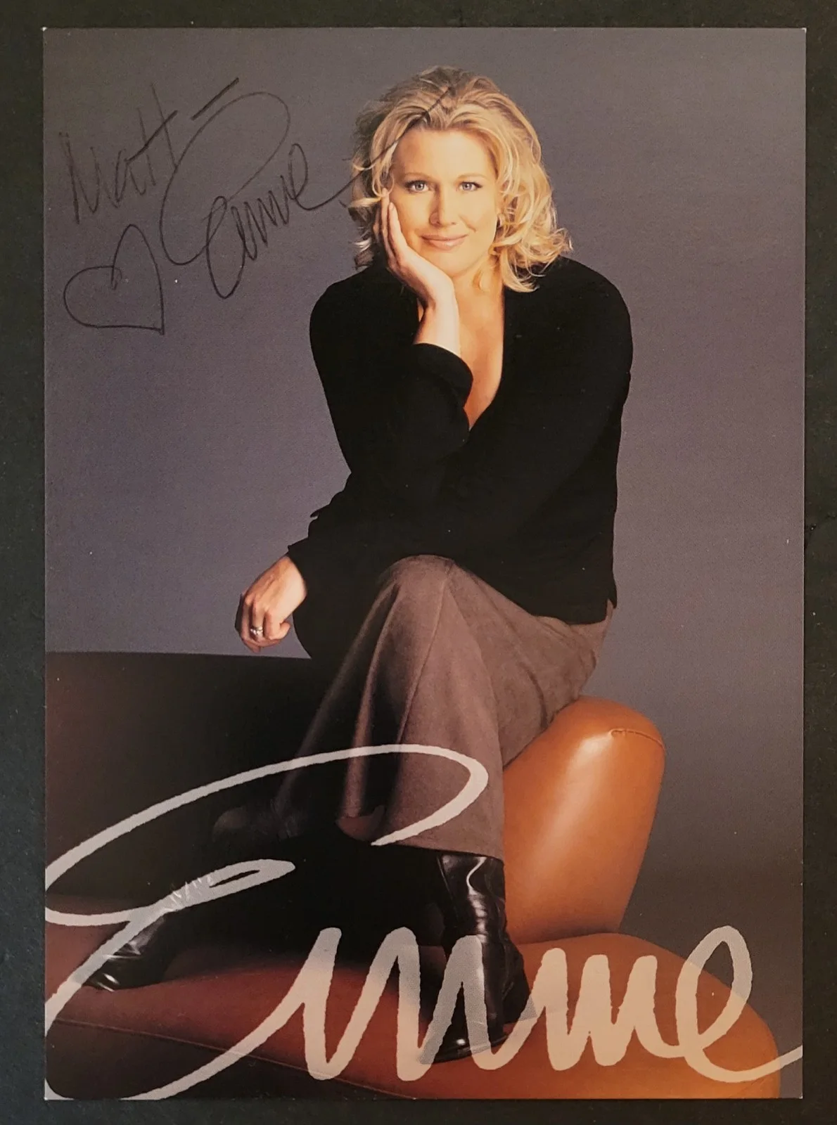 Emme — Emme Model Autographed Signed 4.25"x6" & 5.5"x8.5" Photo/Info Pamphlet, изображение 2