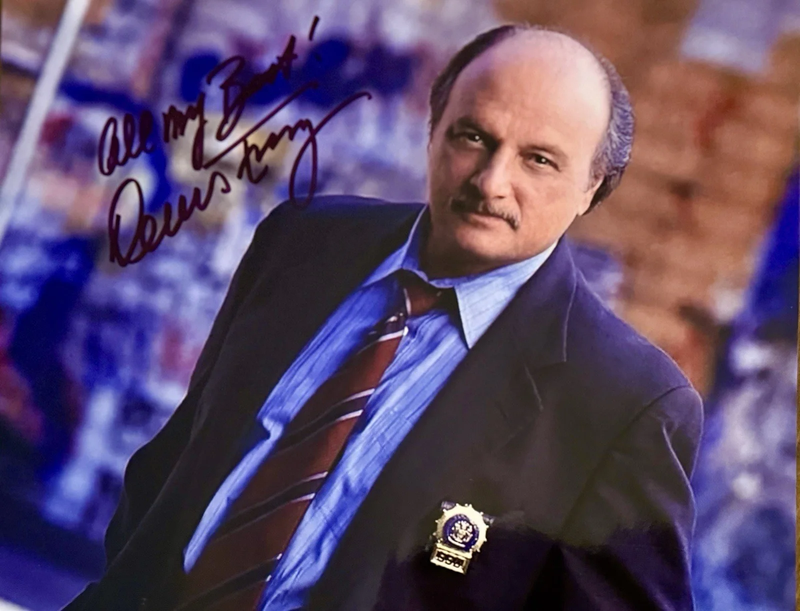 Dennis Franz — DENNIS FRANZ HAND SIGNED 8X10 NYPD BLUE ANDY SIPOWICZ NEW YORK POLICE DETECTIVE