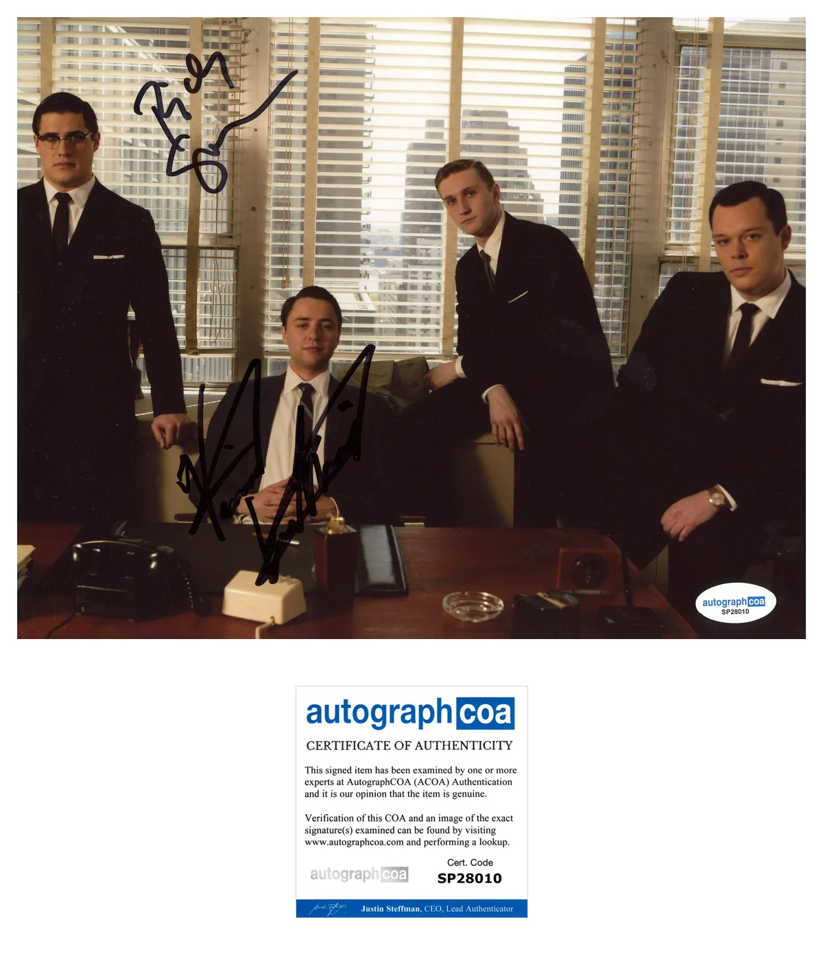 Rich Sommer — Vincent Kartheiser & Rich Sommer ‘Mad Men’ Signed 8x10 Photo ACOA