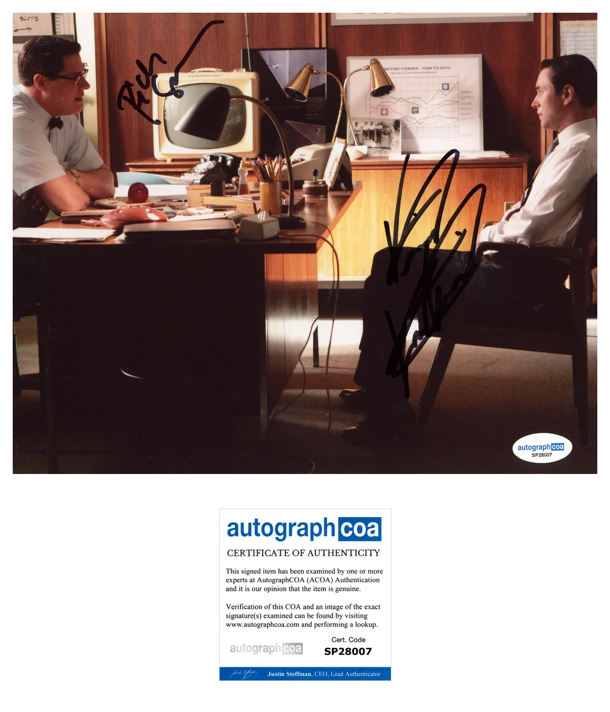 Rich Sommer — Vincent Kartheiser & Rich Sommer ‘Mad Men’ Signed 8x10 Photo ACOA