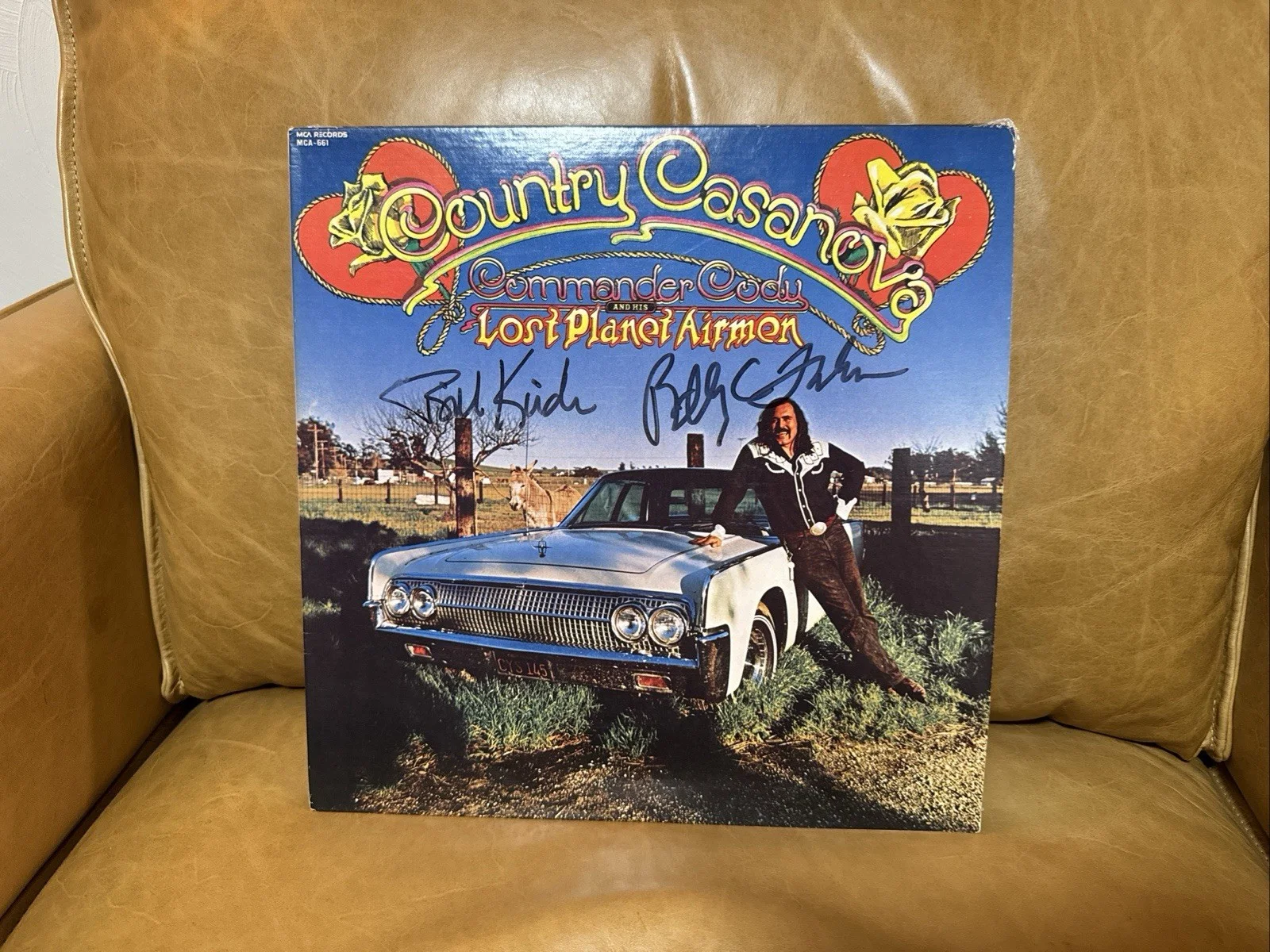 * COMMANDER CODY & HIS LOST PLANET AIRMEN * signed album * COUNTRY CASANOVA *, image 5