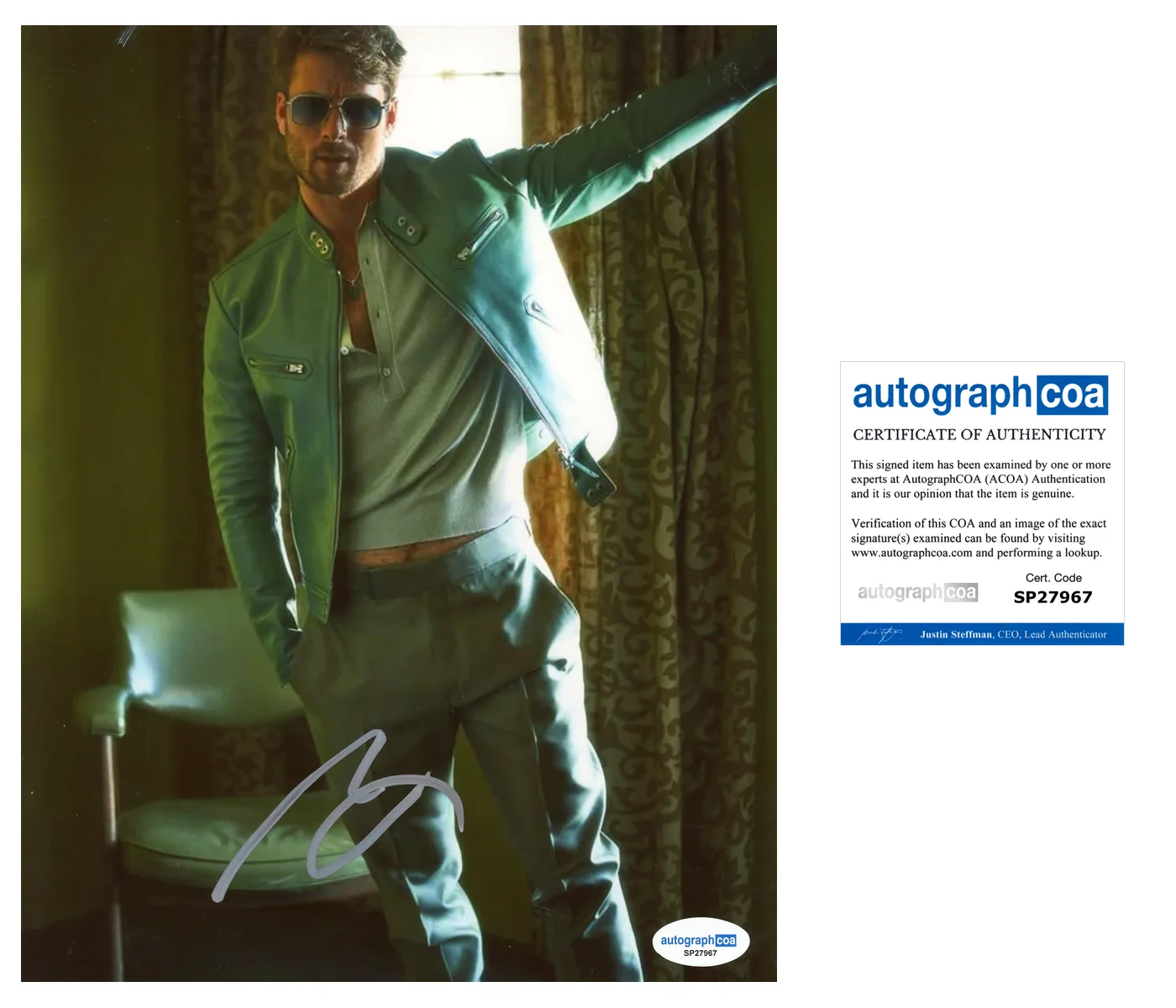 Glen Powell — Glen Powell ‘Top Gun: Maverick’ Signed Autographed ‘Hangman' 8x10 Photo ACOA