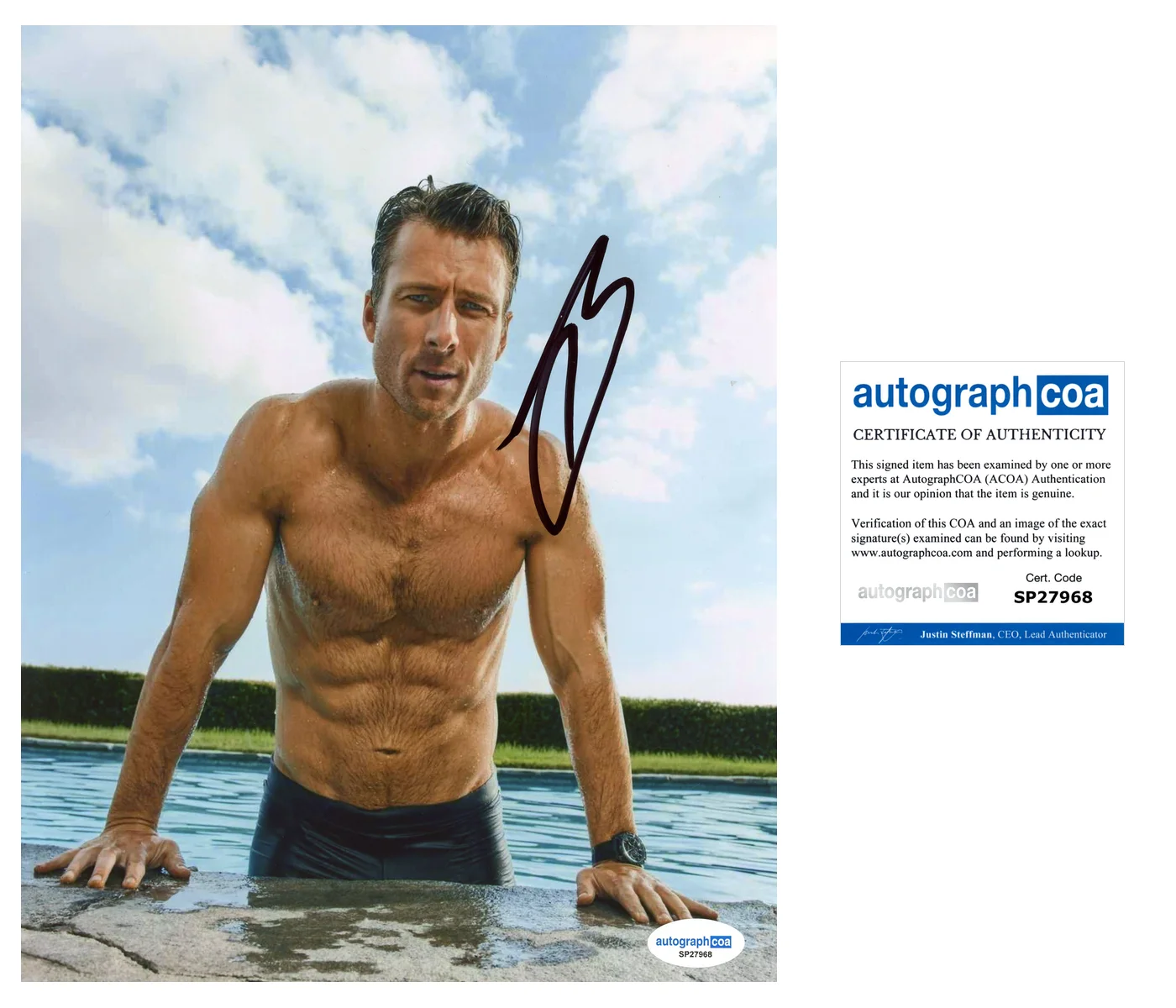 Glen Powell — Glen Powell ‘Top Gun: Maverick’ Signed Autographed ‘Hangman' 8x10 Photo ACOA