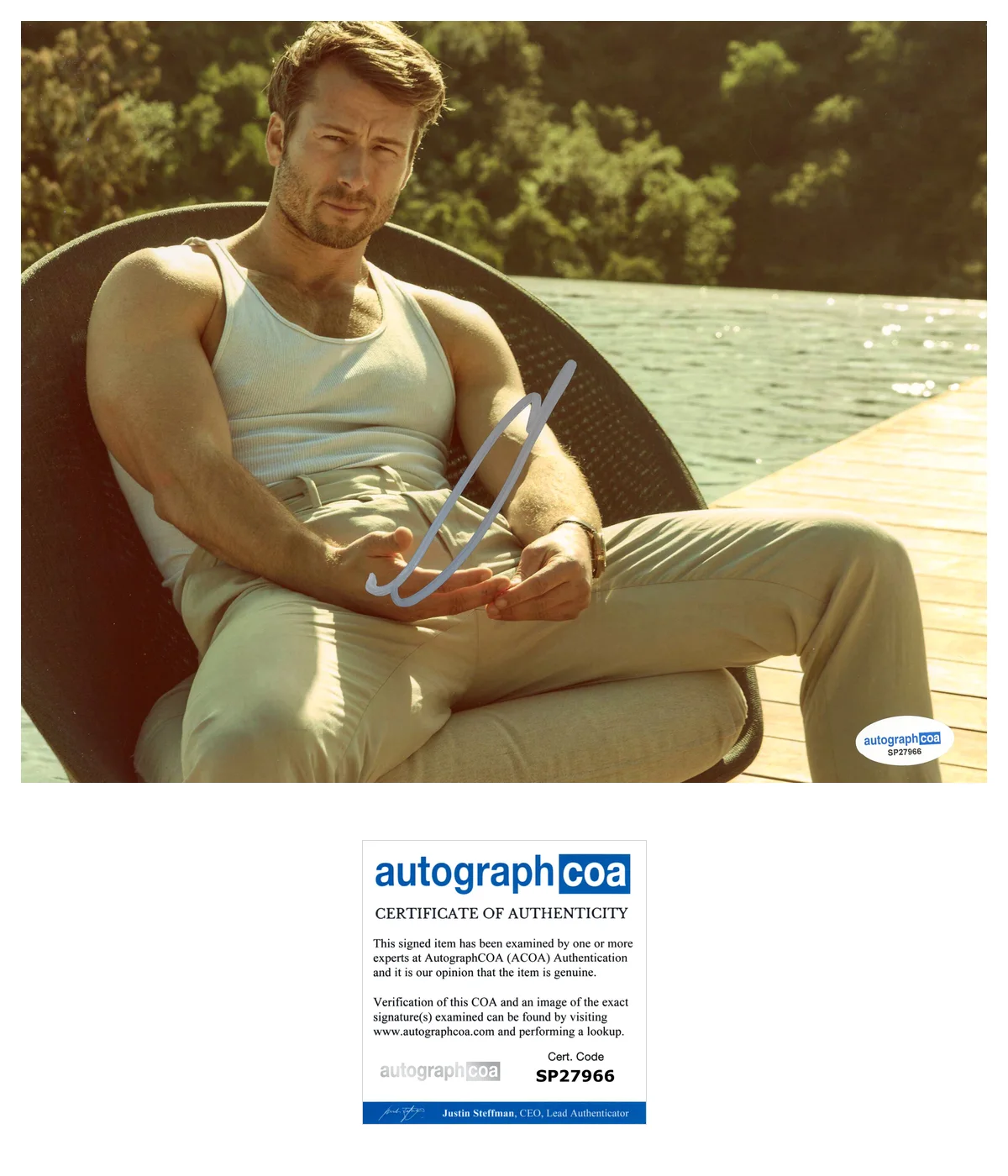 Glen Powell — Glen Powell ‘Top Gun: Maverick’ Signed Autographed ‘Hangman' 8x10 Photo ACOA