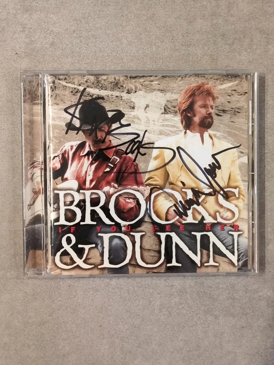 Brooks & Dunn If You See Her Signed Autographed CD Country Music How Long Gone, изображение 2