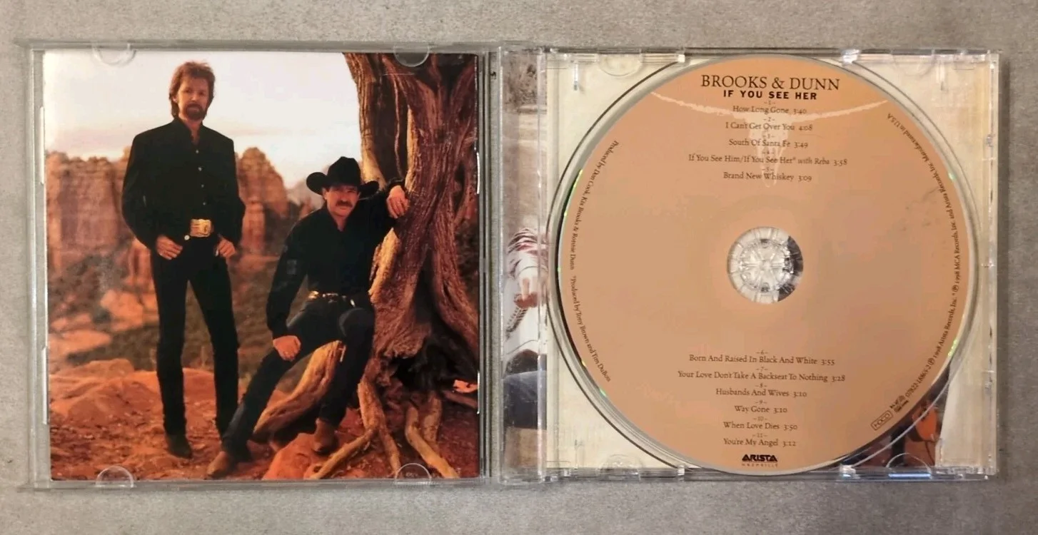 Brooks & Dunn If You See Her Signed Autographed CD Country Music How Long Gone, изображение 4