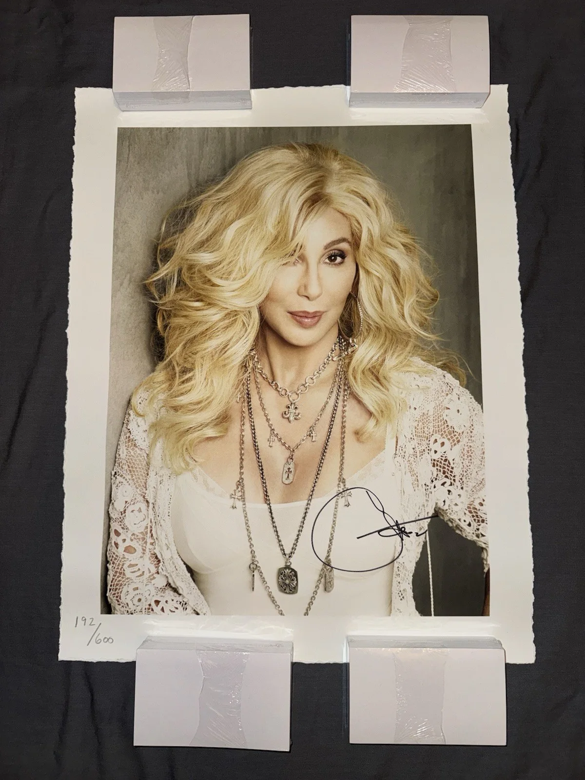 Cher Signed 21x16 Caesars Palace Giclee Print #d 192/600 Rare - BEAUTIFUL !, image 5