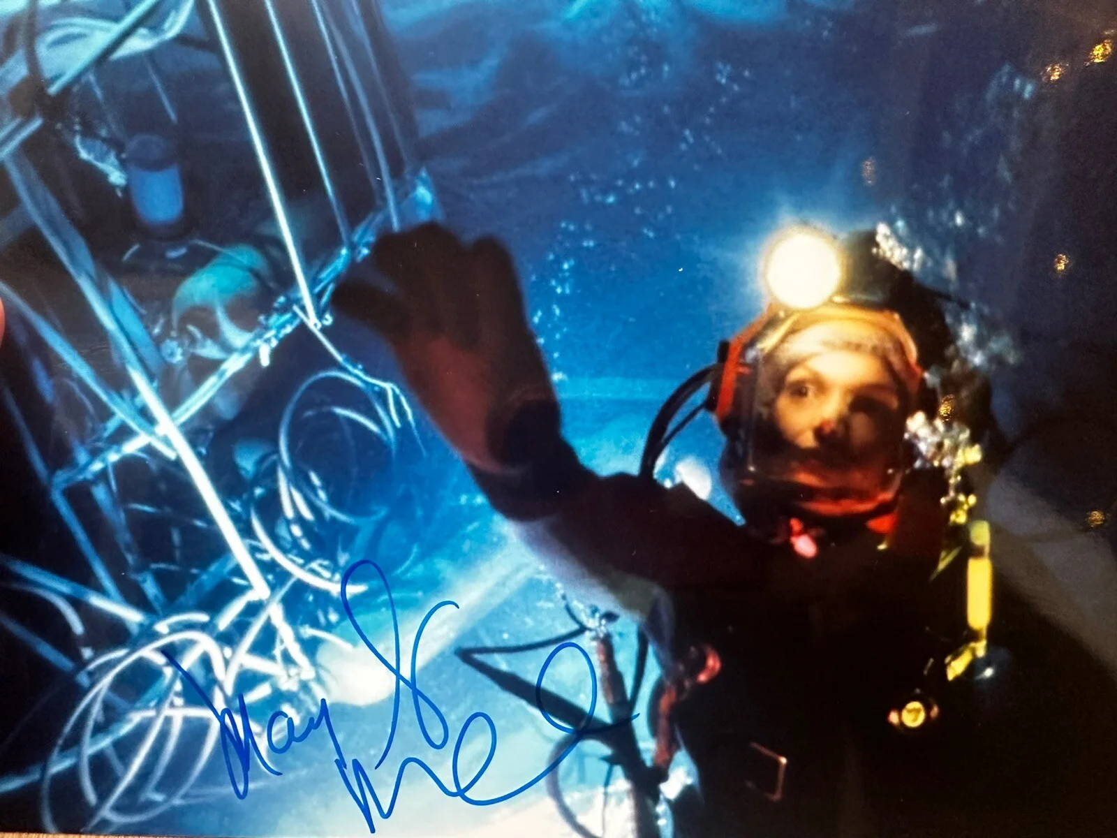 Mary Elizabeth Mastrantonio — Mary Elizabeth Mastrantonio Signed 8x10 photo in Person. James Cameron The Abyss