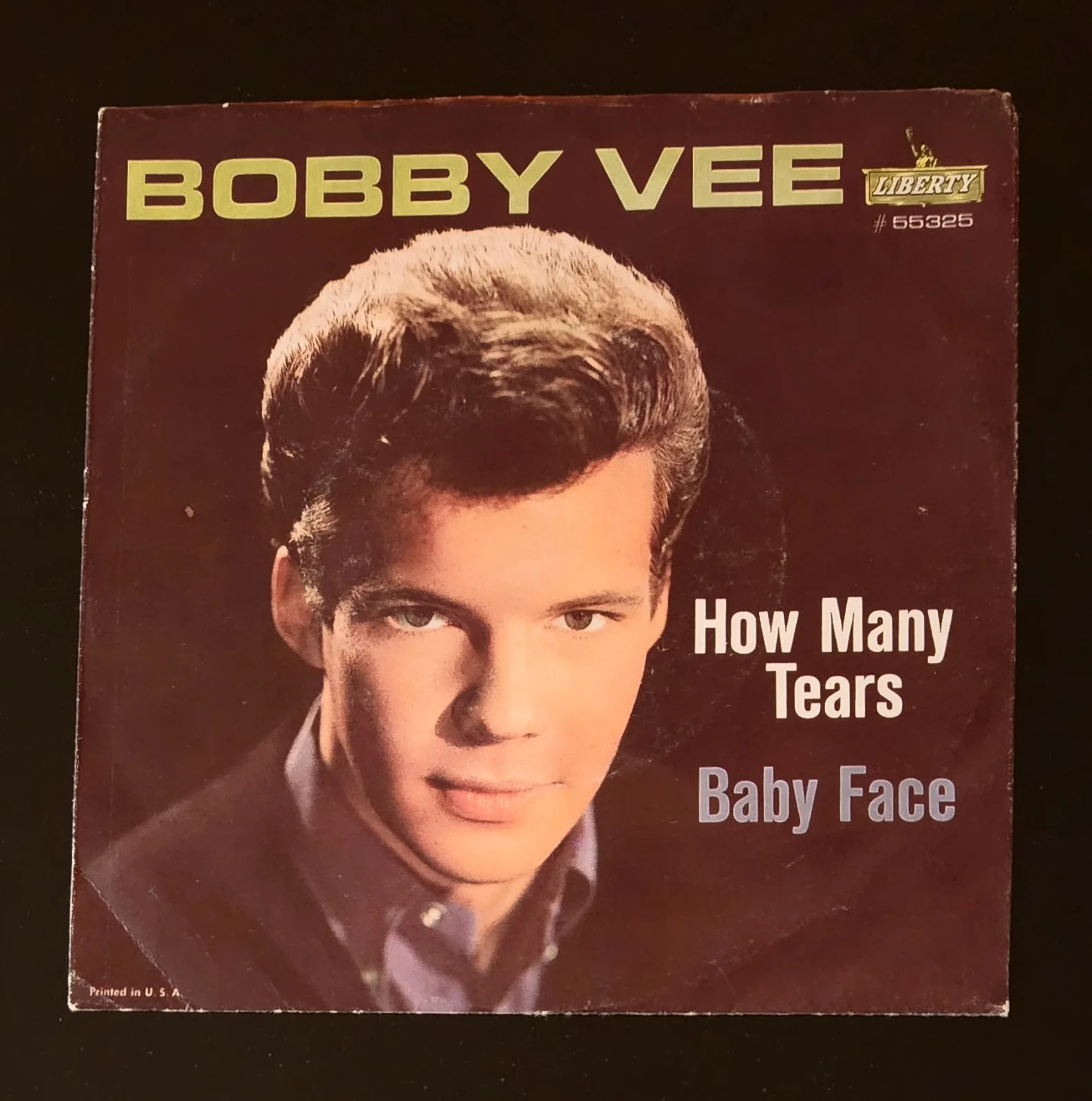 BOBBY VEE signed autograph 45 Record Sleeve ("Baby Face" / "How Many Tears"), изображение 2