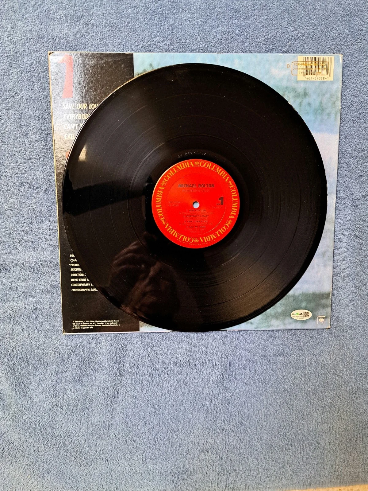 MICHAEL BOLTON SIGNED EVERYBODY'S CRAZY LP VINYL ALBUM JSA COA, изображение 4
