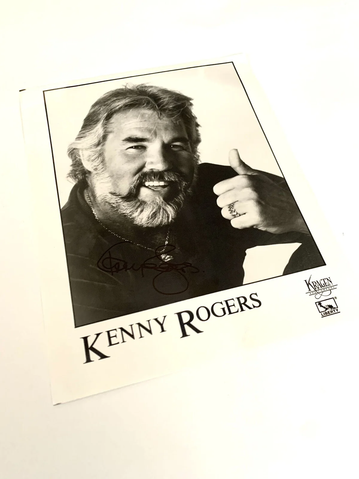 Kenny Rogers Country Singer 8x10 Autographed Picture Kragen And Company, изображение 3
