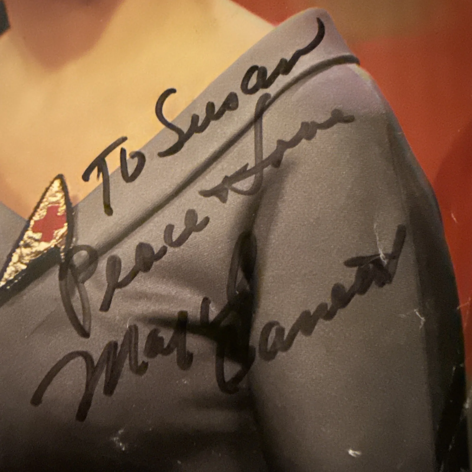 Majel Barrett — Majel Barrett as Nurse Chapel Signed 8x10 Handout Photo Star Trek TOS Inscribed, изображение 2