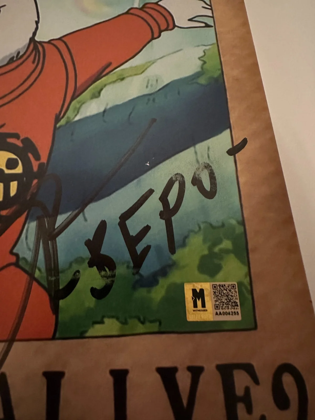 Cris George — Cris George Autographed Bepo One Piece Picture 11x17 Signed Anime MAS COA, image 3