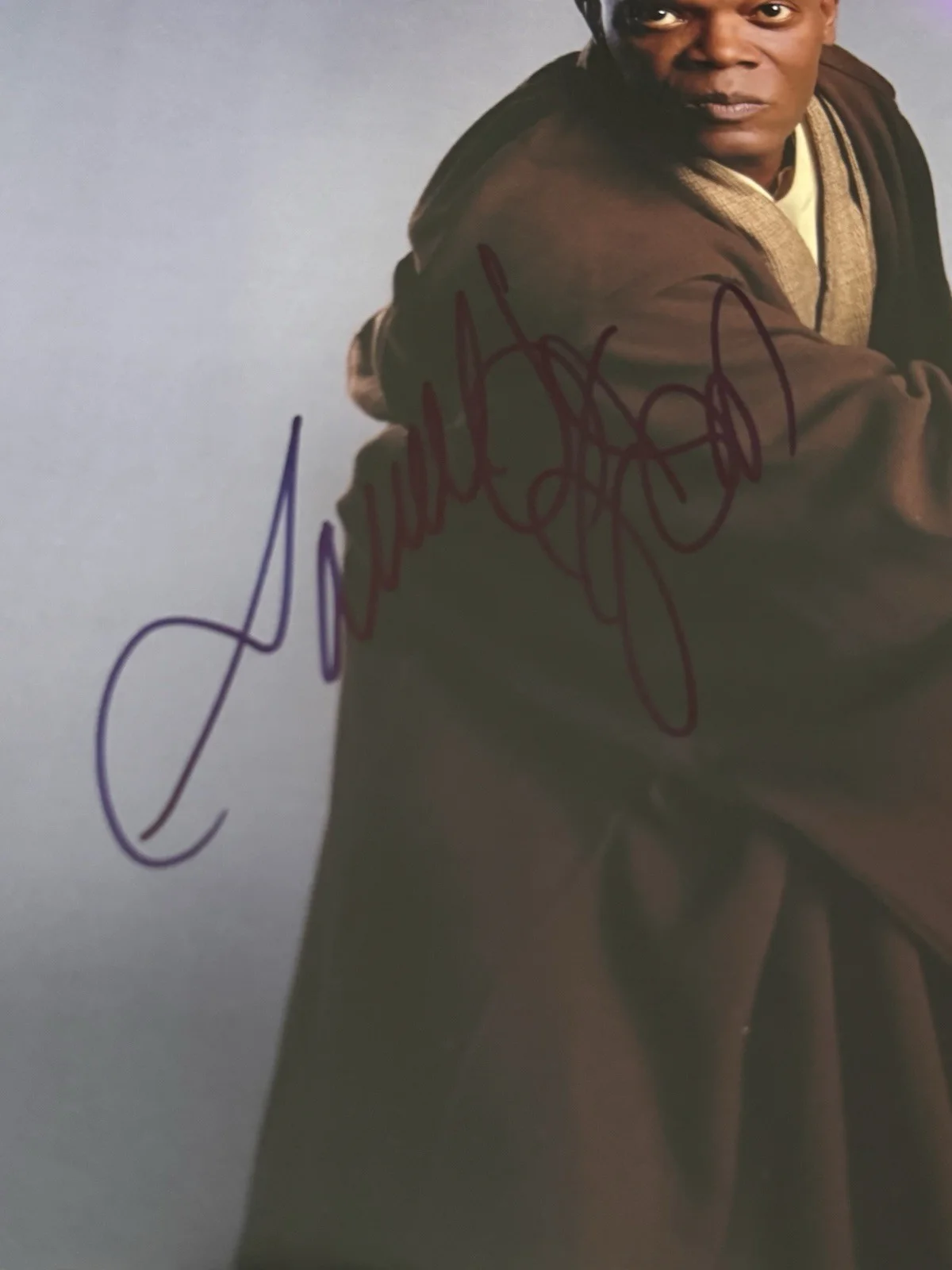 Samuel L. Jackson Autographed 12x18 Photo Star Wars Mace Windu Signed PSA DNA, изображение 3