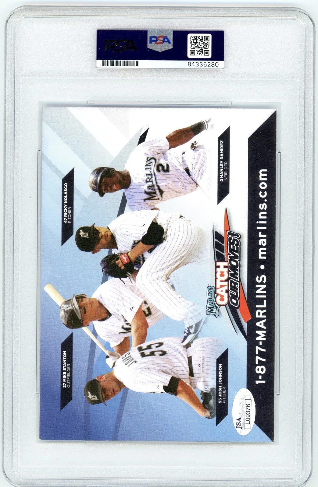 Rapper 404 Ludacris Luda Signed Auto 2011 Florida Marlins Promo Card PSA/DNA, image 2