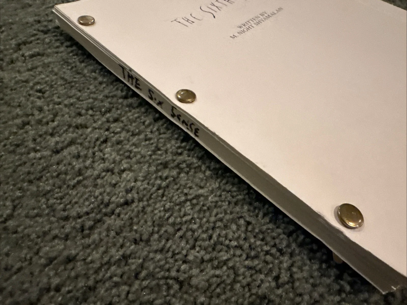 ORIGINAL M NIGHT SHYAMALAN THE SIXTH SENSE MOVIE STUDIO SCRIPT RARE HTF, image 2