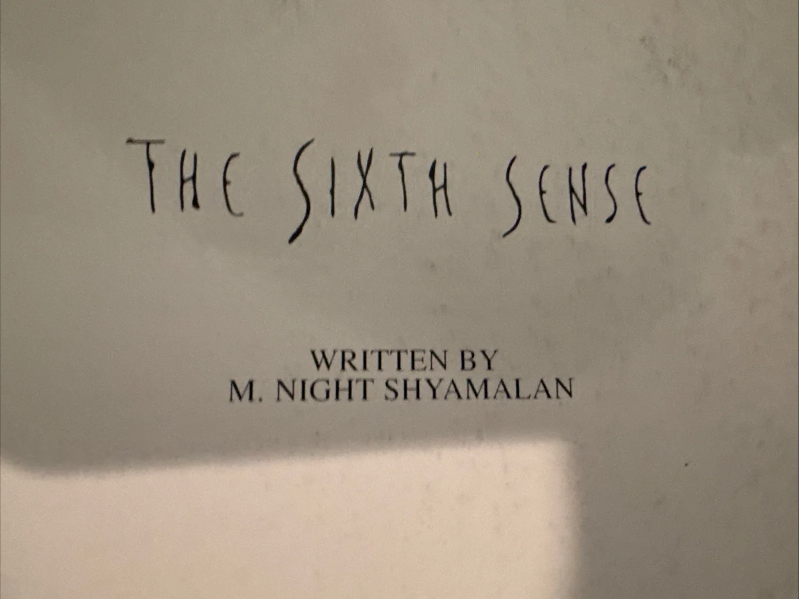 ORIGINAL M NIGHT SHYAMALAN THE SIXTH SENSE MOVIE STUDIO SCRIPT RARE HTF, image 3