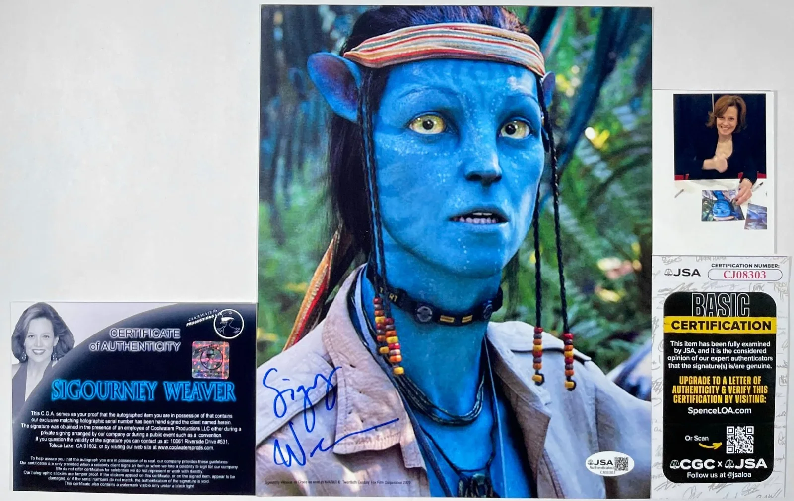 Sigourney Weaver — Sigourney Weaver Signed Avatar 8x10 Photo Autograph Dr Grace Augustine JSA COA, изображение 2