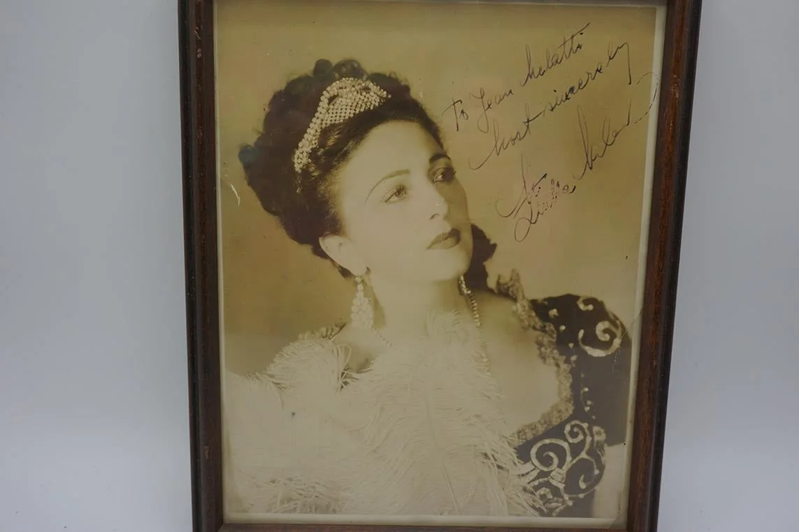 Antique Zinka Milanov Opera Soprano Signed B&W Photograph Framed, image 2
