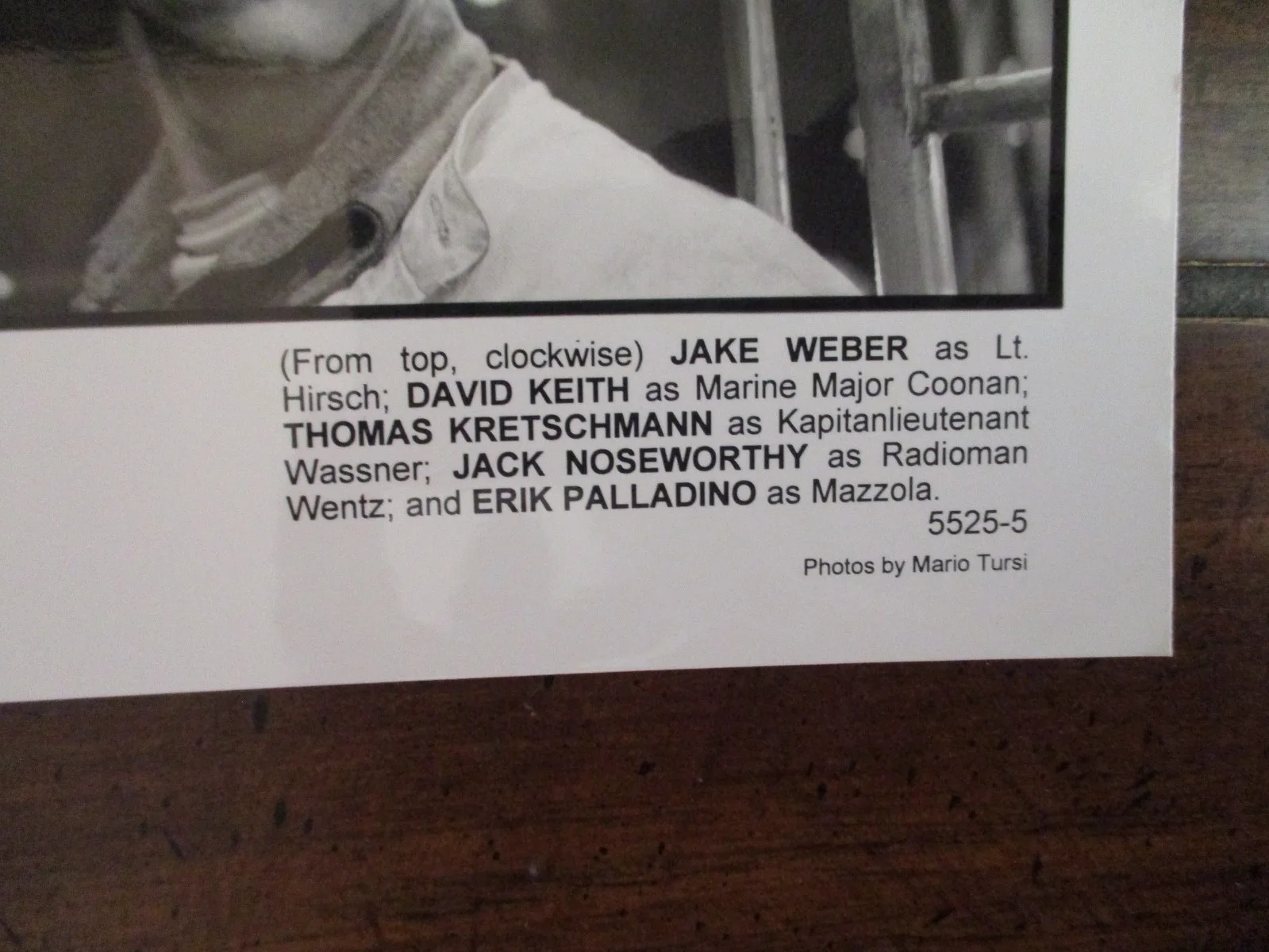 Jake Weber/Erik Palladino/Thomas Kretschmann("U-571")2000 10 x 8 B & W Photo, image 2