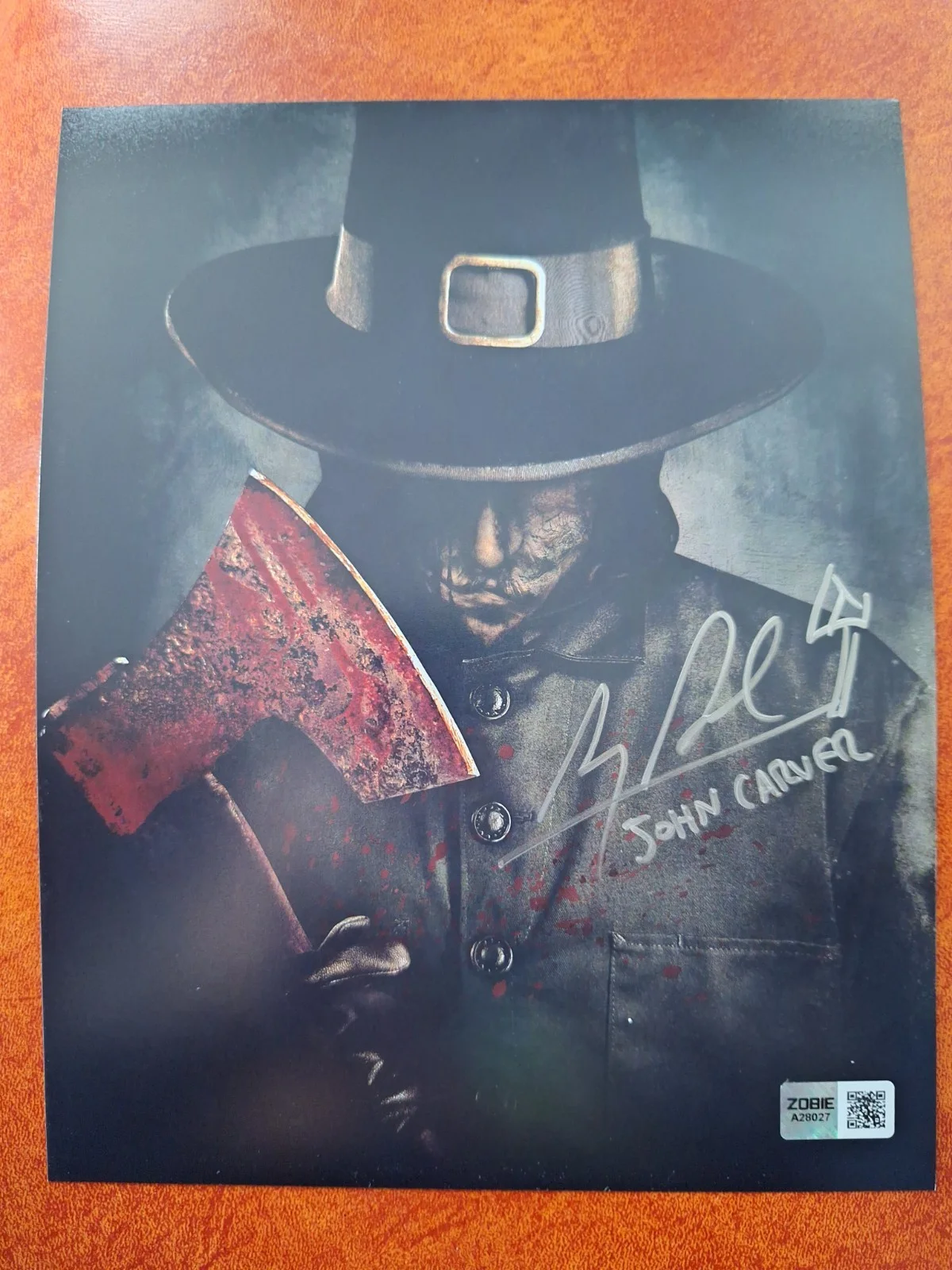 john carver, alex armbruster — John Carver, Alex Armbruster Signed 8x10 Thanksgiving Slasher Movie