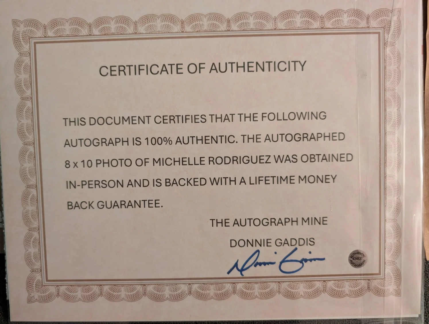 Michelle Rodriguez — Michelle Rodriguez signed autographed 8x10 photo Celebrity Authentics COA, image 2