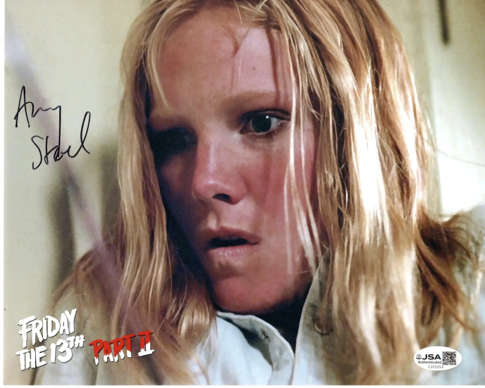 Amy Steel — Amy Steel signed 8x10 Photo Ginny Field Friday the 13th Part JSA Authentication