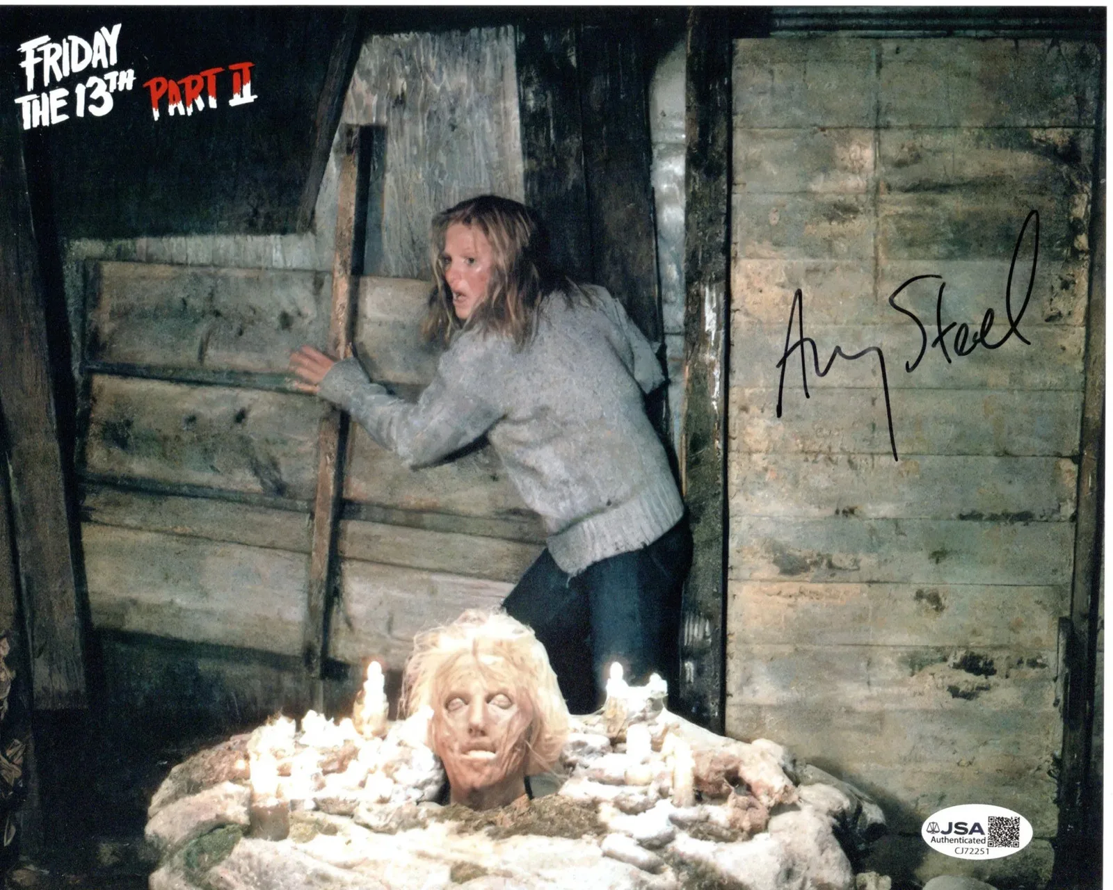 Amy Steel — Amy Steel signed 8x10 Photo Ginny Field - Friday the 13th JSA Authentication