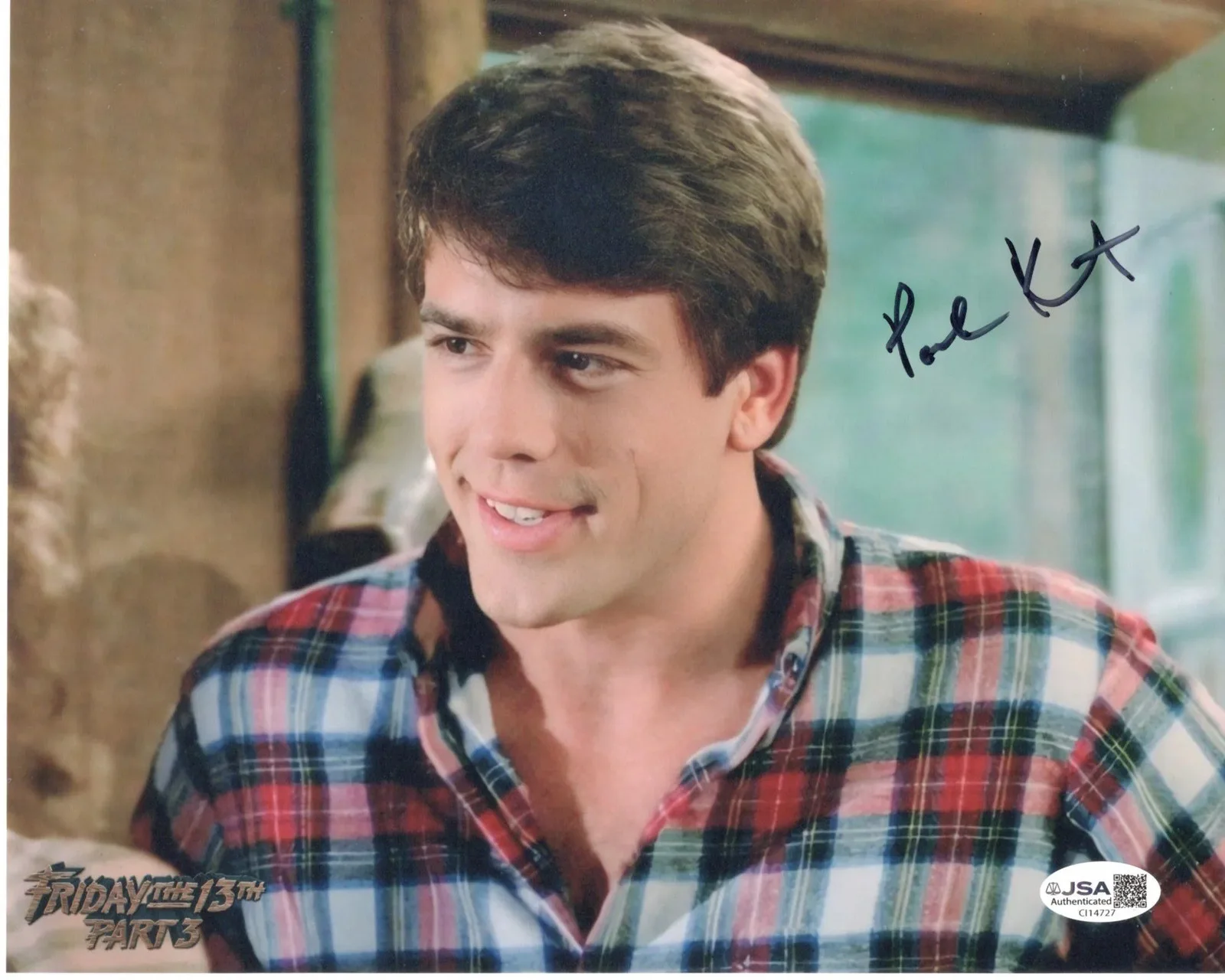 Paul Kratka — Paul Kratka signed 8x10 Photo Rick Bombay Friday the 13th JSA Authentication