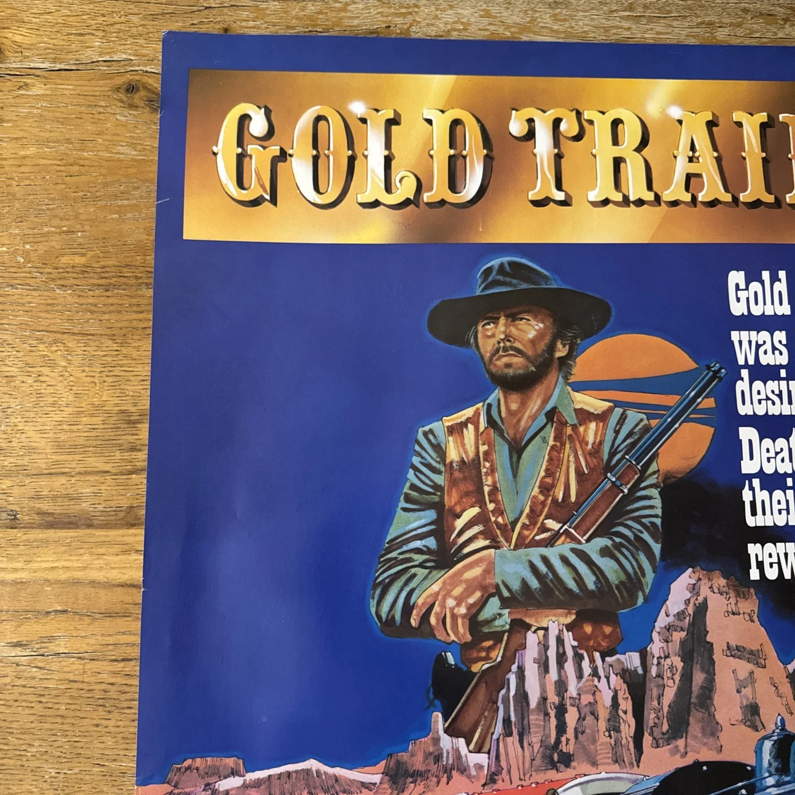 Gold Train 1986 Original Video Shop VHS Poster Rare Rolled, изображение 2