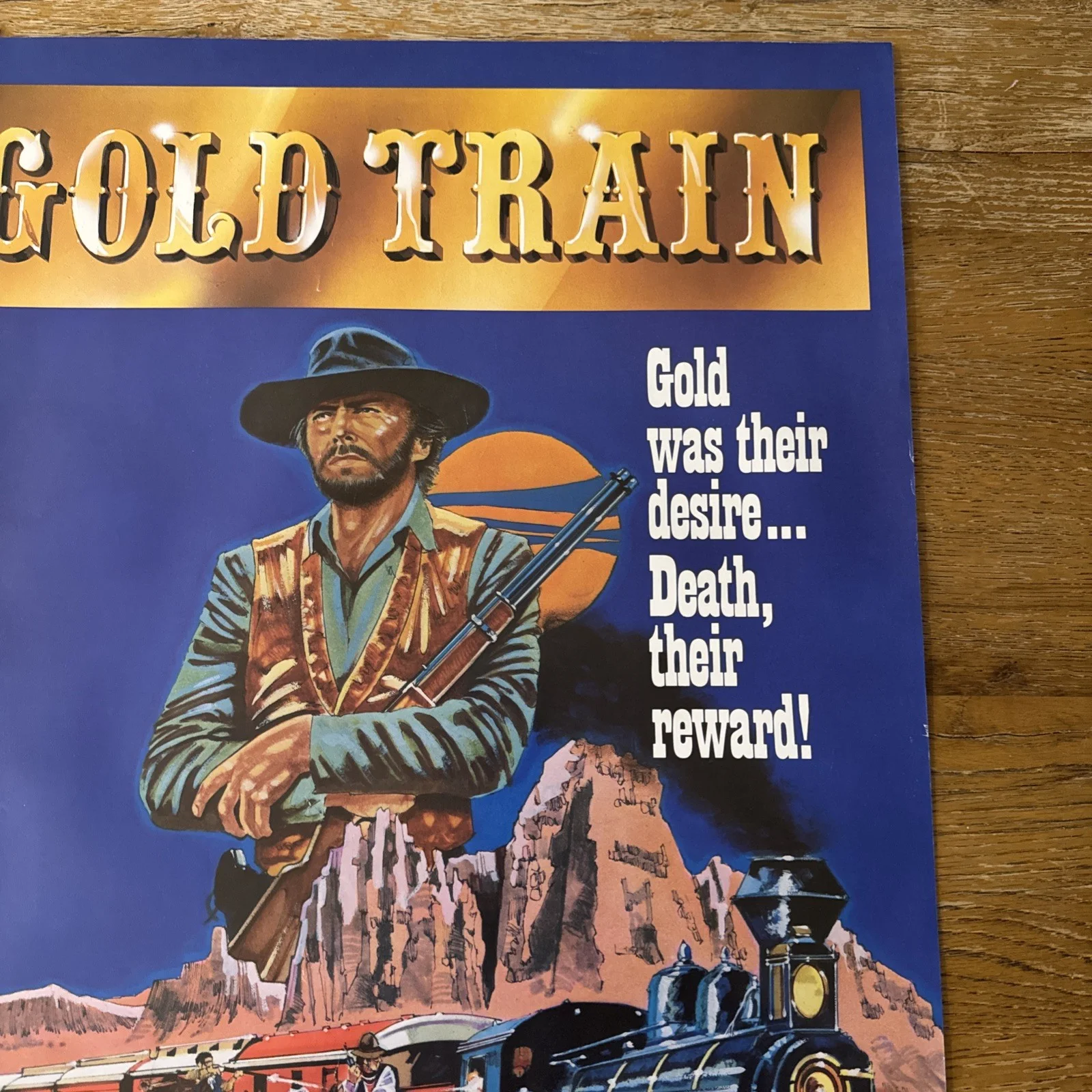 Gold Train 1986 Original Video Shop VHS Poster Rare Rolled, изображение 3