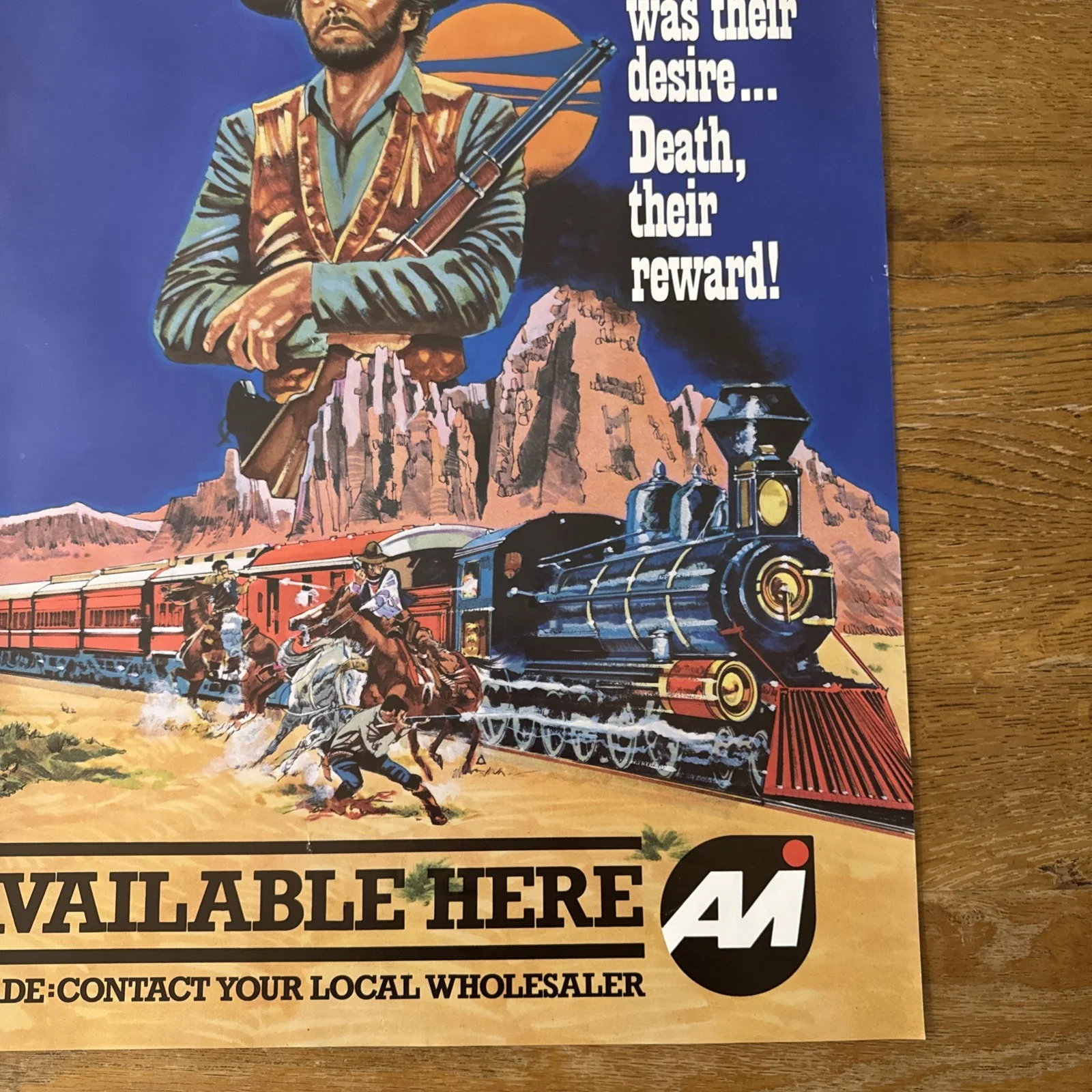 Gold Train 1986 Original Video Shop VHS Poster Rare Rolled, изображение 4