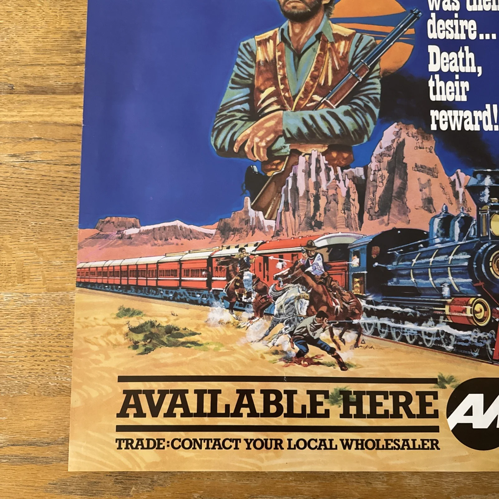 Gold Train 1986 Original Video Shop VHS Poster Rare Rolled, изображение 5