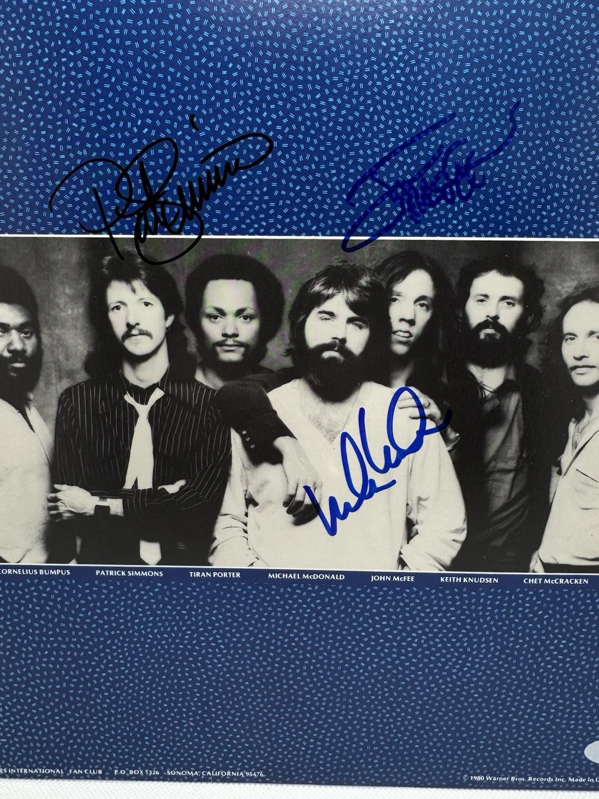 DOOBIE BROTHERS SIGNED VINYL INSERT MICHAEL MCDONALD +2 PSA/DNA COA AUTOGRAPH, изображение 2