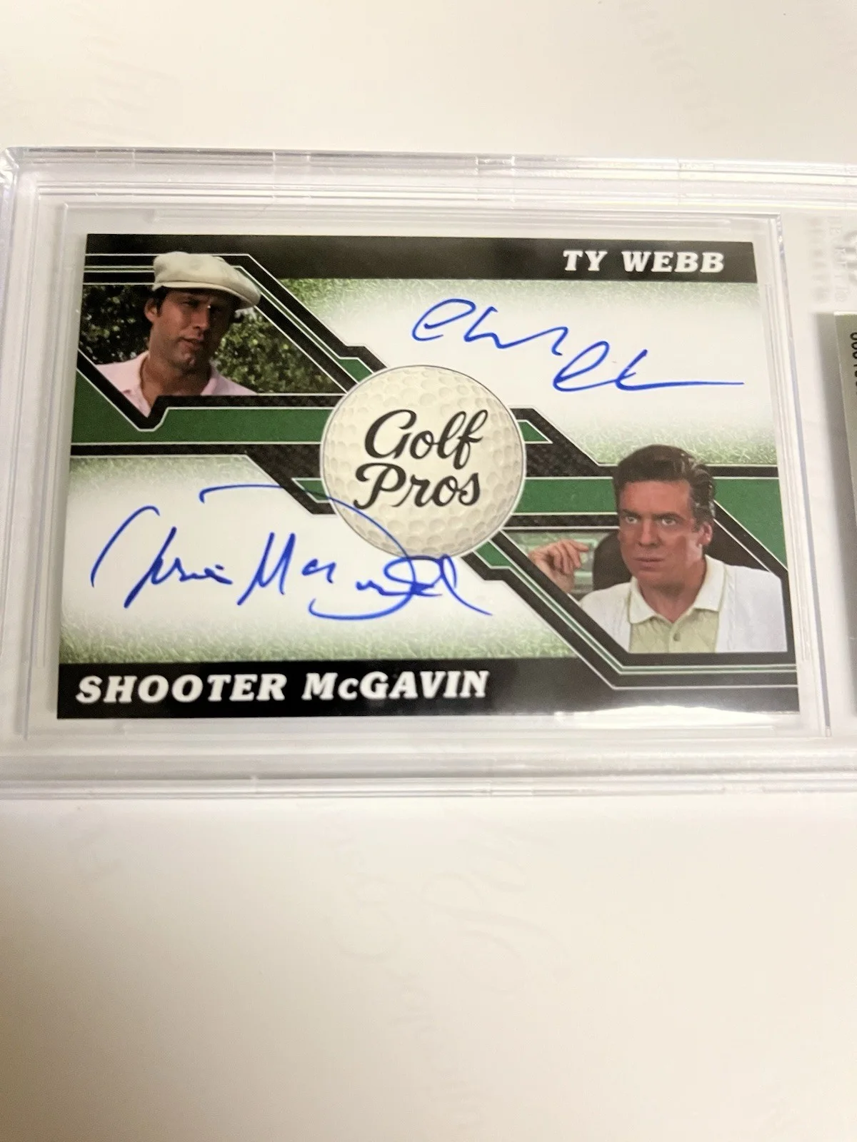 Autographed Chevy Chase And Christopher McDonald Card Beckett Witnessed Signed, изображение 2