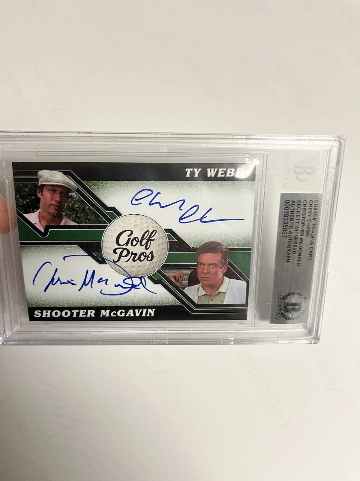 Autographed Chevy Chase And Christopher McDonald Card Beckett Witnessed Signed, изображение 5