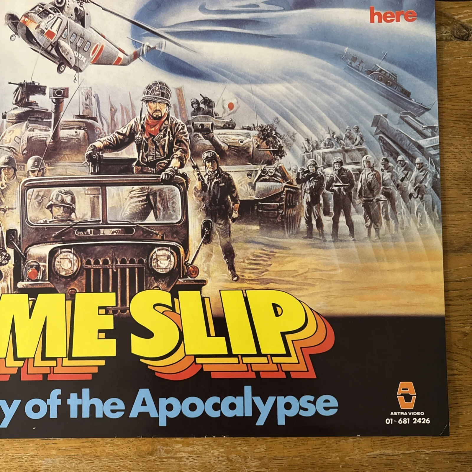 Timeslip 1983 Original Video Shop VHS Poster Rare Rolled, image 4