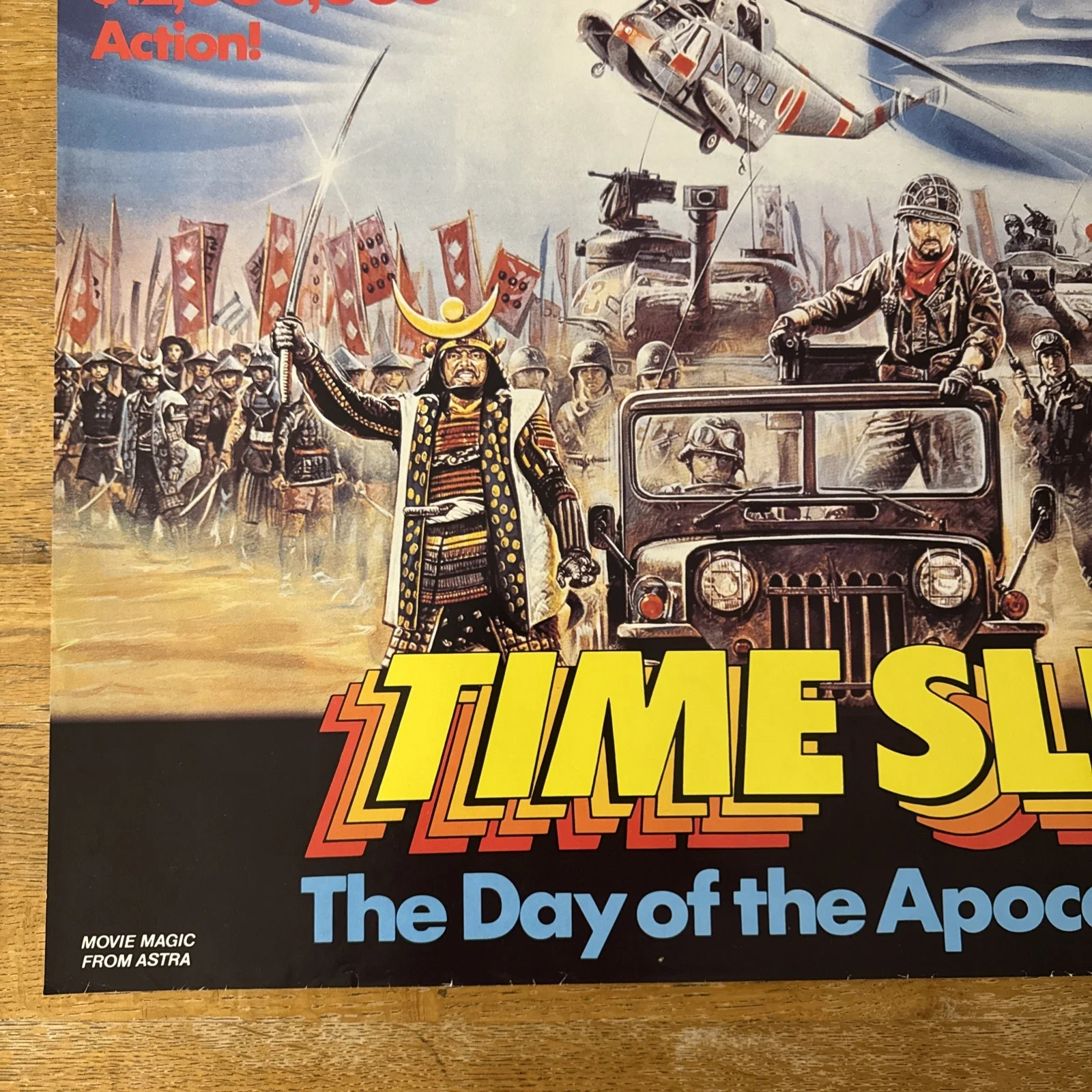 Timeslip 1983 Original Video Shop VHS Poster Rare Rolled, image 5