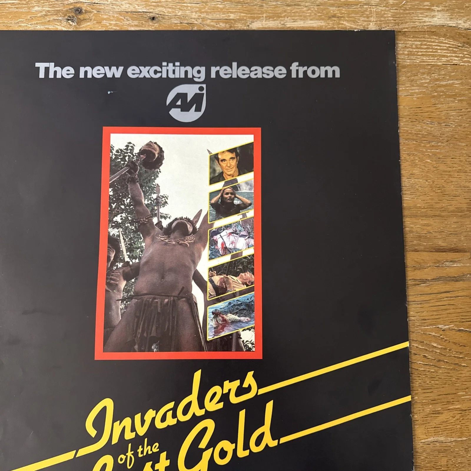 Invaders Of The Lost Gold 1982 Original Video Shop VHS Poster Rare Rolled, изображение 3