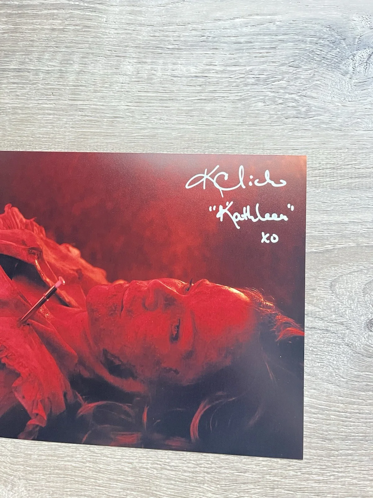 Karen Cliche — Karen Cliche Signed Thanksgiving 8x10 Photo JSA COA Horror Autograph, изображение 3