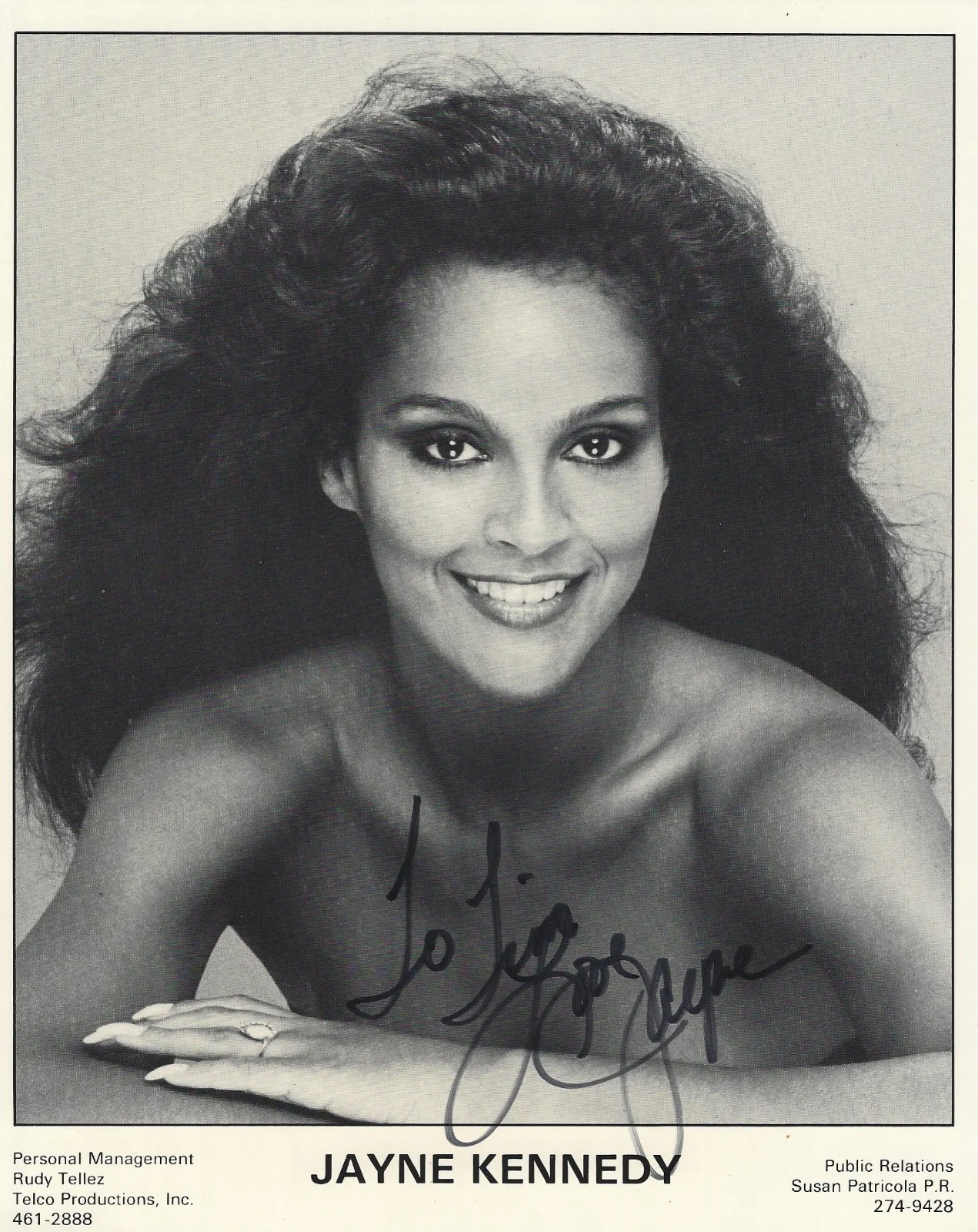 Jayne Kennedy — Jayne Kennedy Autographed Signed 8x10 Photo - Miss Ohio - Laugh-In - Model w/COA