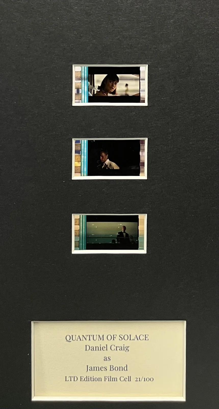 007 JAMES BOND QUANTUM OF. SOLACE. Daniel Craig. 35mm Film Cell Display, изображение 3