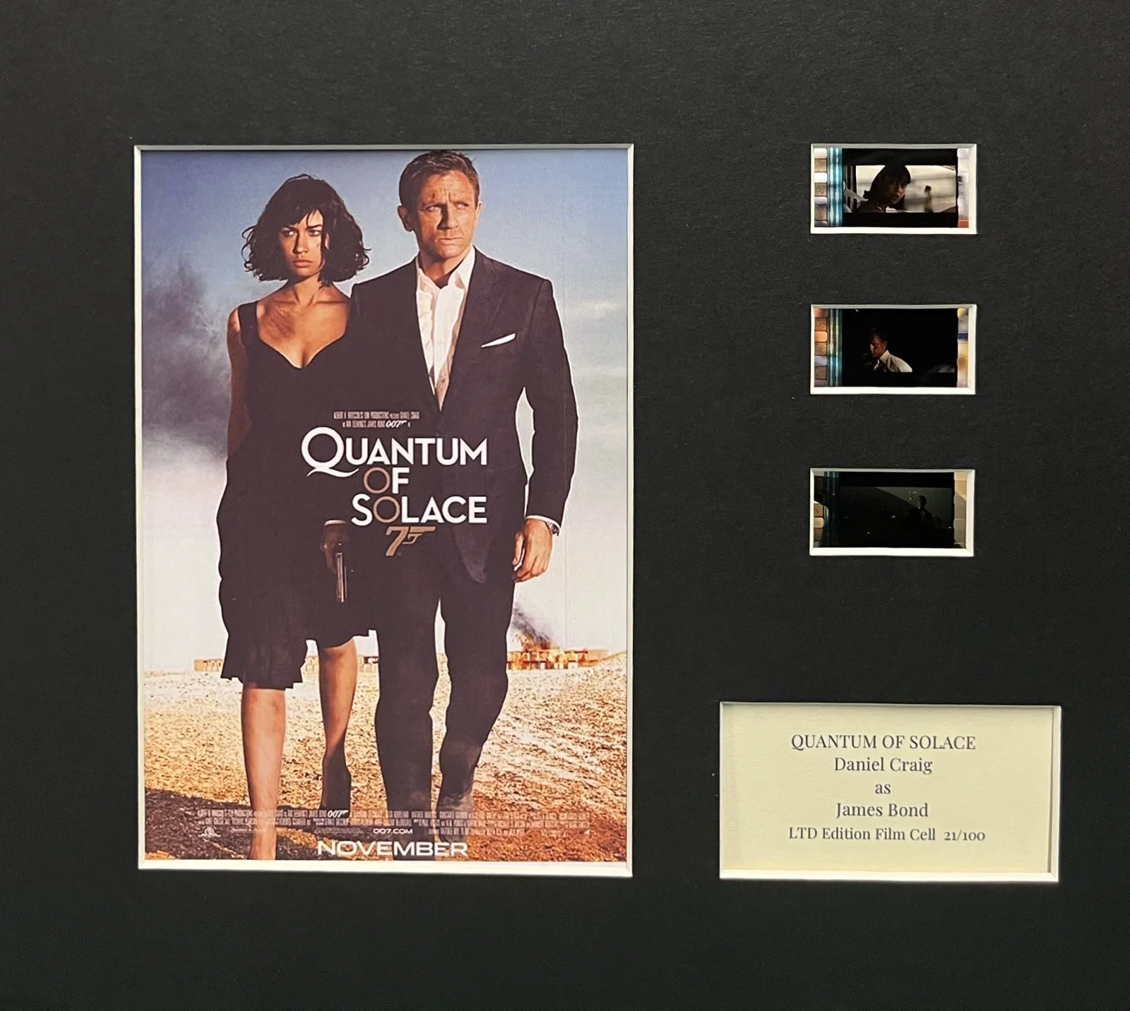 007 JAMES BOND QUANTUM OF. SOLACE. Daniel Craig. 35mm Film Cell Display, изображение 4