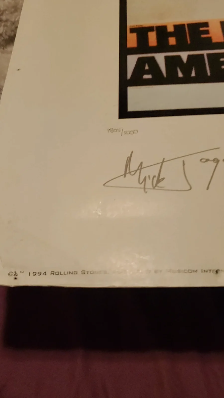 The Rolling Stones American Tour 1972 poster signed by Mick Jagger & others, image 2