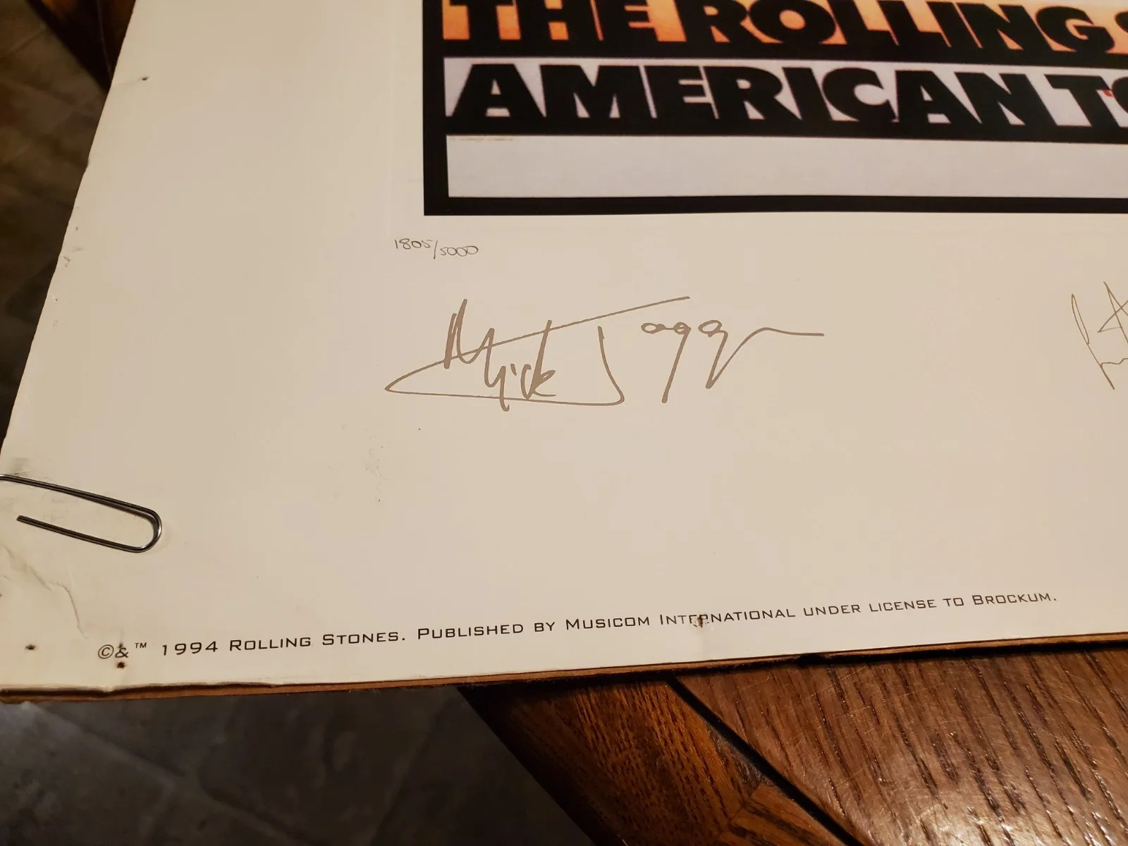 The Rolling Stones American Tour 1972 poster signed by Mick Jagger & others, image 4