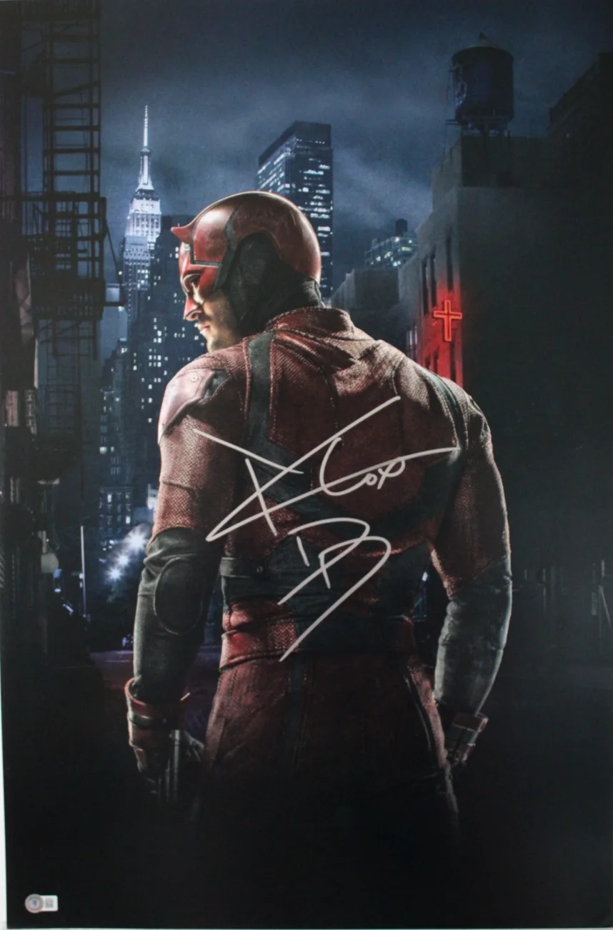 Charlie Cox — Charlie Cox Signed Daredevil 20x30 Photo – Beckett Authenticated